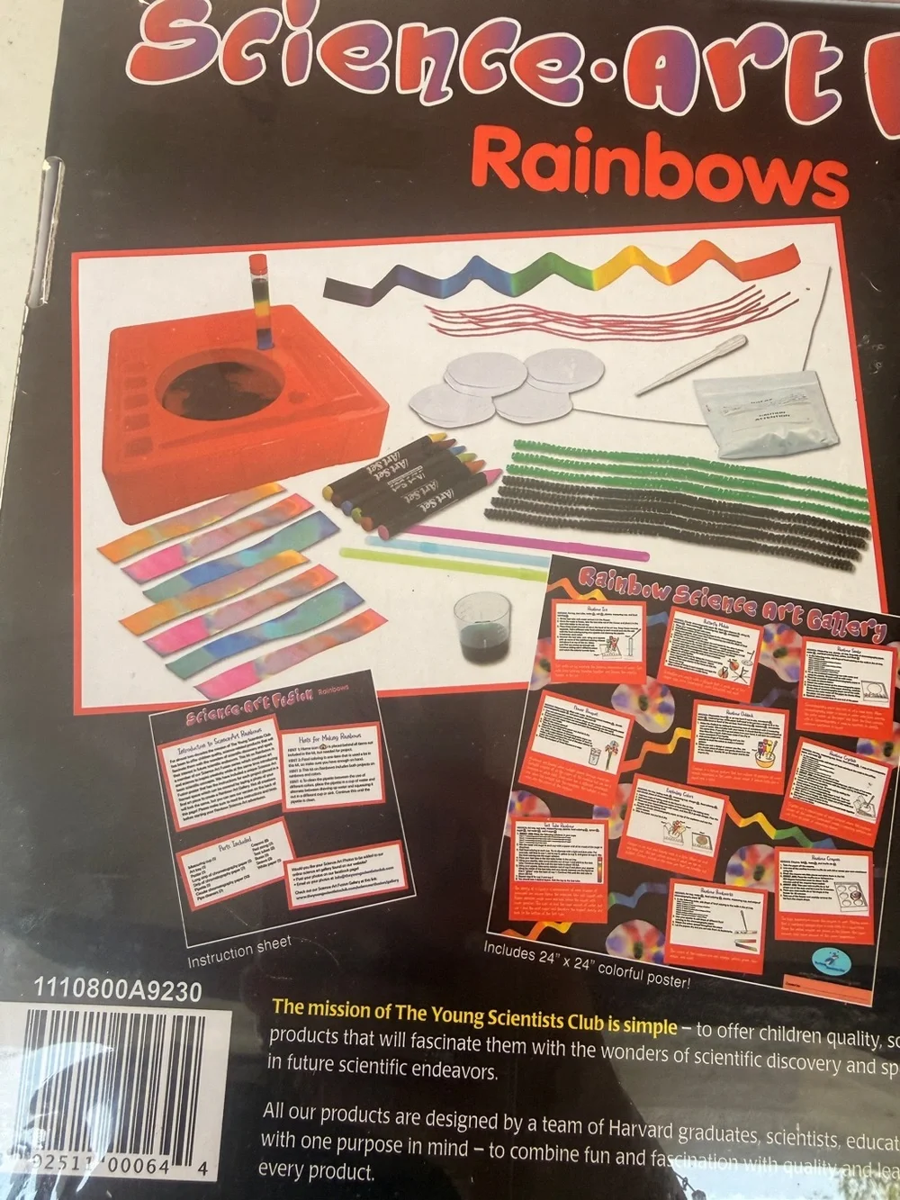 Young Scientists Club Science Art Fusion Rainbow craft Kit. NEW